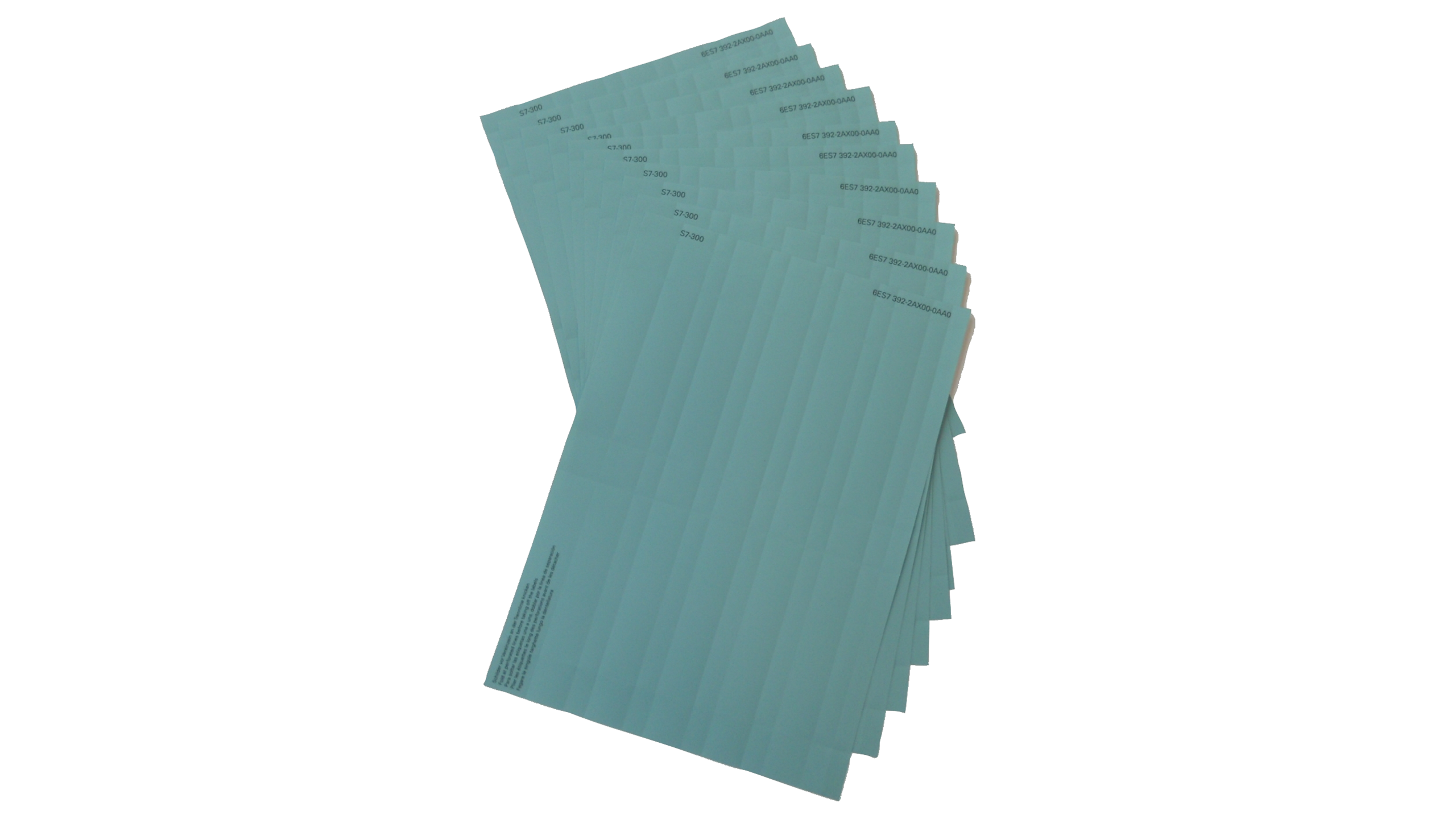 Labeling sheets for S7-300
