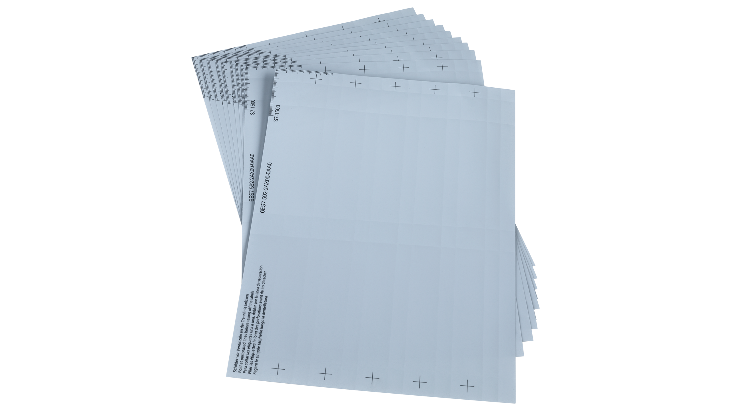 Labeling sheets for S7-1500